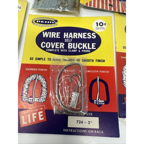 12x Vintage Sewing Lot Buckle Cover Kit E-z Belt Set Contour Metal Wire Harness - Picture 4 of 16